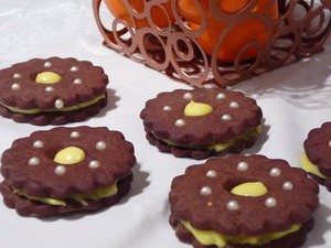 Csokoládés linzer narancsos trüffellel