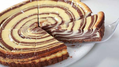 Nepečená ZEBRA torta