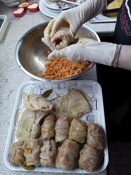 Töltött káposzta (vega)