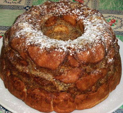 aranygaluska kuglóf formában
