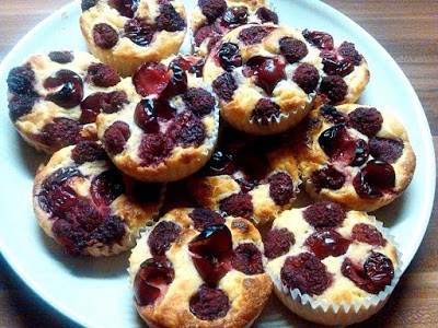 Málnás meggyes muffin (paleo muffin)