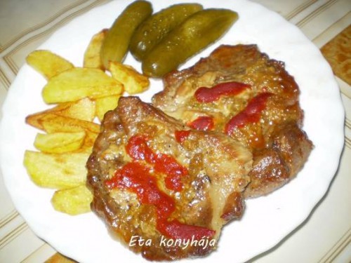Piros aranyos sertés tarja