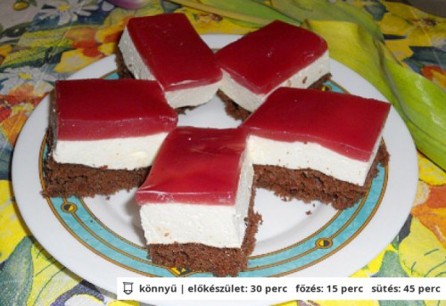 Habos túrós szelet