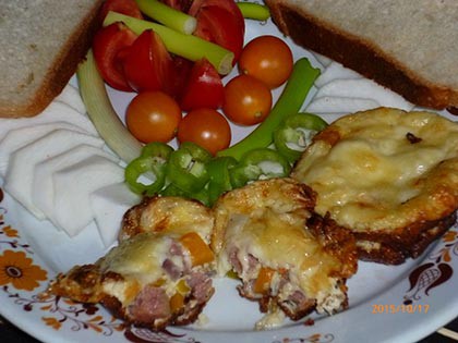 omlett muffin formában