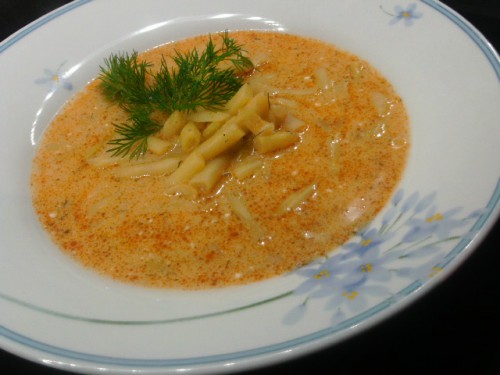 Zöldbab leves