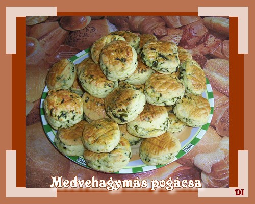 Medvehagymás pogácsa
