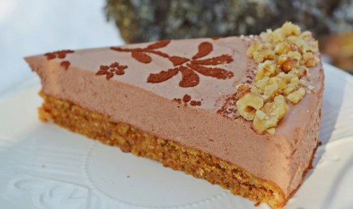 Csokis diós sajttorta