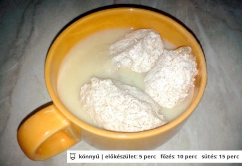 Ananászkrémleves kókuszcsókkal