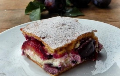 Szilvás-túrós pite recept