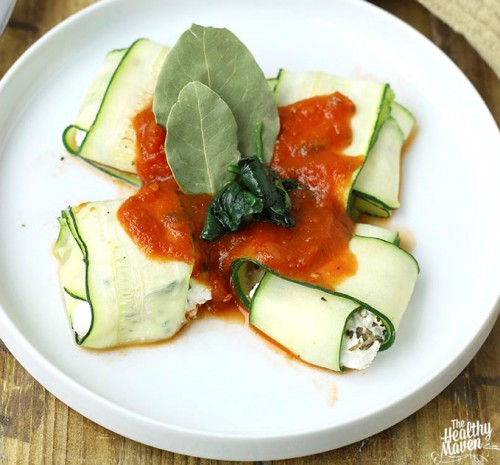 Spinach and Ricotta Stuffed Zucchini Ravioli