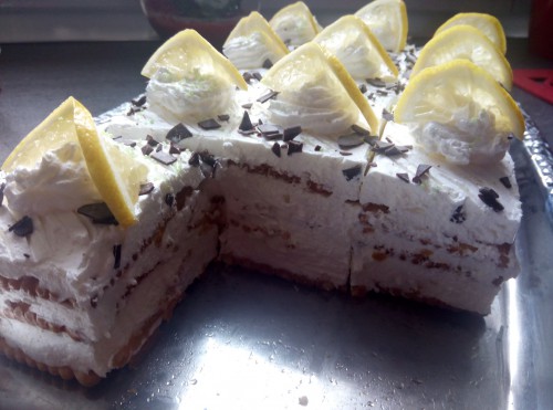 Citromos-tejszínes szelet