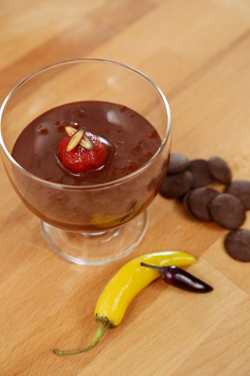 Chilis csoki mousse