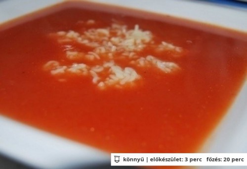 Egyszerű paradicsomleves betűtésztával