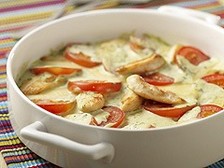 Tejszínes-mozzarella sajtos csirkemell