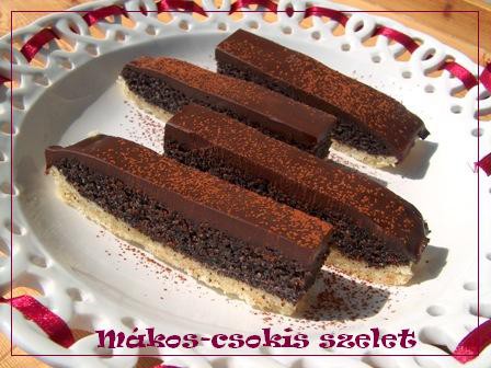 Csokis mákos szelet
