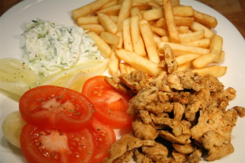 Gyros recept: csirke gyros