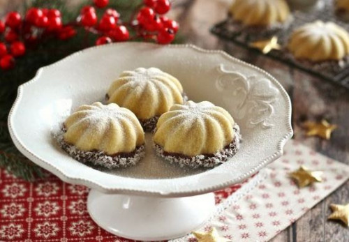 Linzer ♥ Kókuszpudingos töltött kosárka
