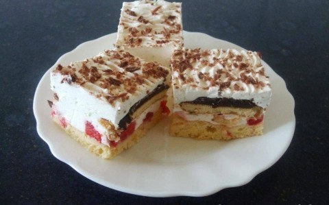 Tejfölös, citromos kocka recept