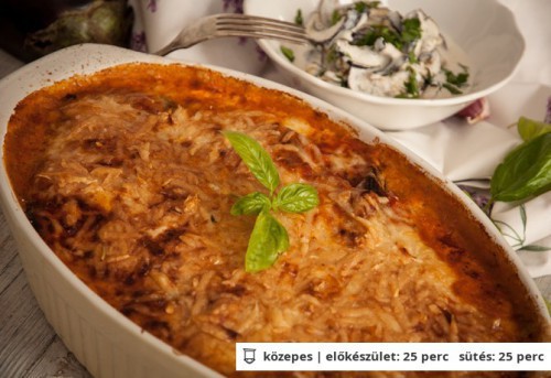 Dupla sajtos rakott padlizsán recept